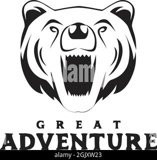 Bear logo design inspiraiton vector illustration template Stock Vector