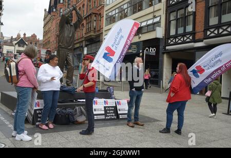 Royal College of Nursing, protest in Nottingham Stock Photo