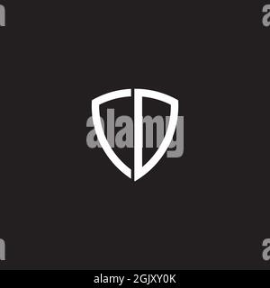 CD letter initial icon logo design vector illustration template Stock Vector