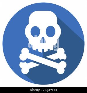 Icon Vector of Radiation - Long Shadow Style - Simple illustration, Editable stroke, Design template vector, Good for prints, posters, advertisements, Stock Vector