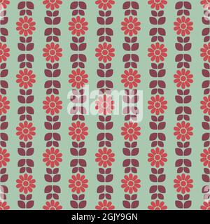 Simple flower seamless pattern design Stock Vector
