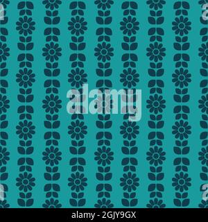 Simple flower seamless pattern design Stock Vector