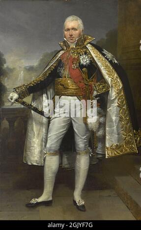 Marshal Claude Victor Perrin. Napoleon only promoted his men by merit, not by their title, which gave him a formidable army during the Napoleonic Wars. Painting by Antoine-Jean Gros Stock Photo