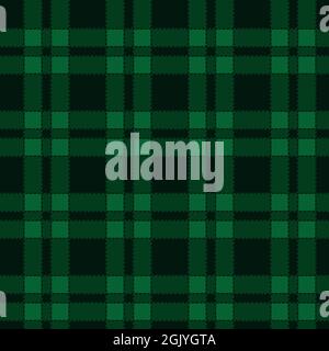 Green And Black Tartan Plaid Seamless Pattern Background Stock