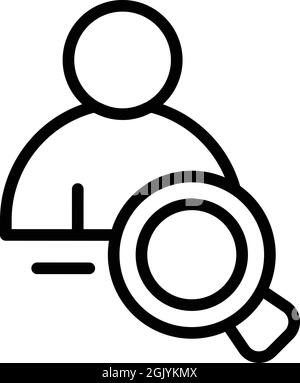 Polling candidate icon outline vector. Election vote. Ballot box Stock Vector