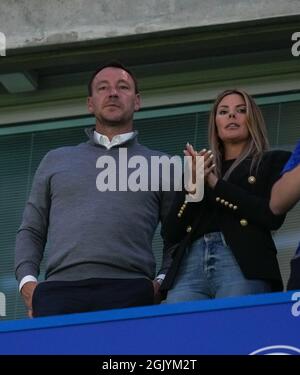 London, UK. 11th Sep, 2021. John Terry with wife Toni Terry during the Premier League match between Chelsea and Aston Villa at Stamford Bridge, London, England on 11 September 2021. Photo by Andy Rowland. Credit: PRiME Media Images/Alamy Live News Credit: PRiME Media Images/Alamy Live News Stock Photo
