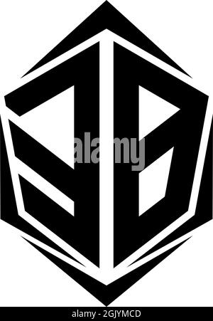 Initial EB logo design, Initial EB logo design with Shield style, Logo business branding. Stock Vector