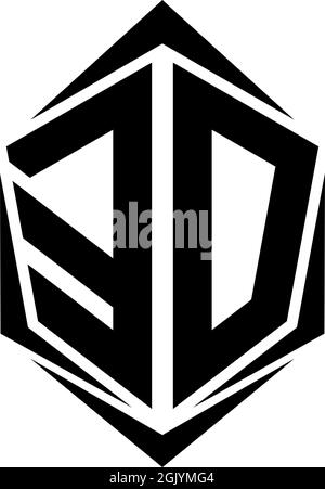 Initial ED logo design, Initial ED logo design with Shield style, Logo business branding. Stock Vector