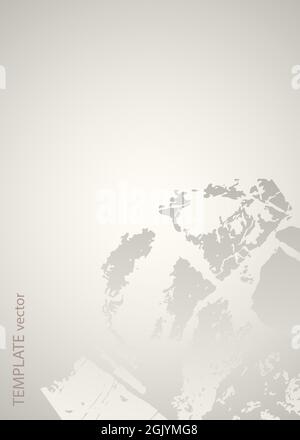 Vertical banner templates with artificial marble lines. The texture of gray marble. Vector Stock Vector