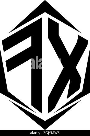 FX logo. F X design. White FX letter. FX letter logo design. Initial letter  FX linked circle uppercase monogram logo. 10761468 Vector Art at Vecteezy