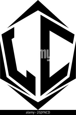 Initial JC logo design with Shield style, Logo business branding. Stock Vector