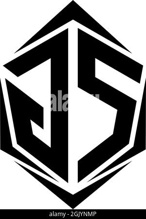 Initial GS logo design with Shield style, Logo business branding. Stock Vector