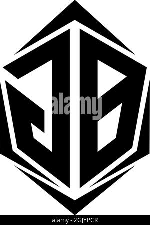Initial GB logo design with Shield style, Logo business branding. Stock Vector
