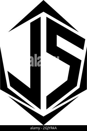 Initial LS logo design with Shield style, Logo business branding. Stock Vector