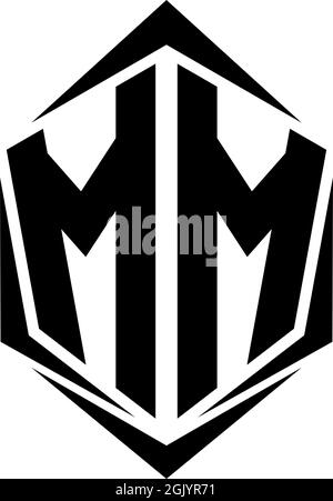 MM Logo monogram with negative space style design template isolated on  white background Stock Vector Image & Art - Alamy