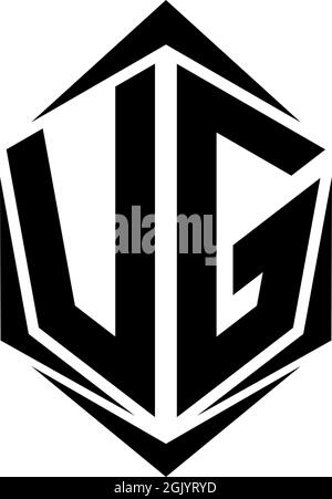 Initial VG logo design with Shield style, Logo business branding. Stock Vector