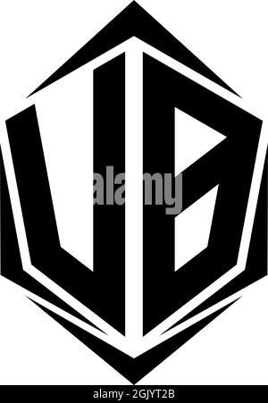 Initial VB logo design with Shield style, Logo business branding. Stock Vector