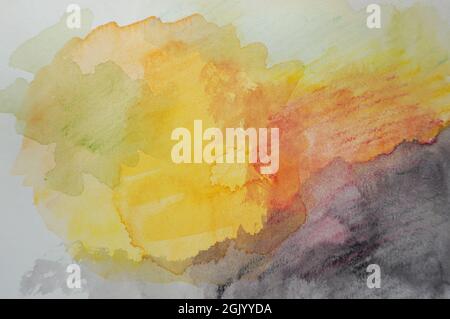 flick the Abstract Watercolor Background colorful mix colors Stock Photo
