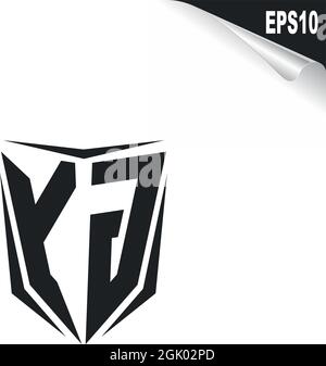 Initial YG logo design with Shield style, Logo business branding. Stock Vector