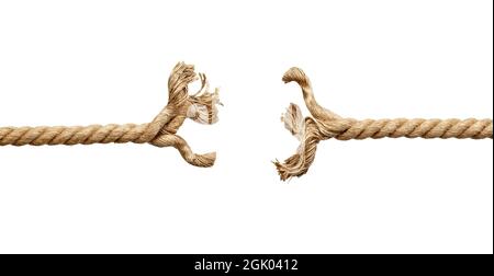 close up of a rope under pressure on white background Stock Photo - Alamy