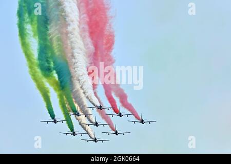 Monza, Italy. 12th Sep, 2021. Air show, F1 Grand Prix of Italy at Autodromo Nazionale Monza on September 12, 2021 in Monza, Italy. (Photo by HOCH ZWEI) Credit: dpa/Alamy Live News Stock Photo