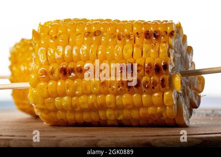 cobs of Sweet corn isolated on white background Stock Photo