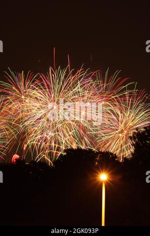 14th July fireworks in Paris. Stock Photo