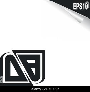 Initial DB logo design with Shape style, Logo business branding. Stock Vector