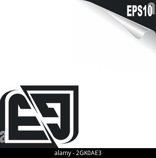Initial EG logo design with Shape style, Logo business branding. Stock Vector