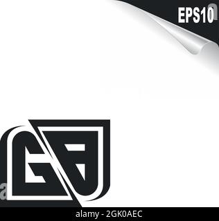 Initial GB logo design with Shape style, Logo business branding. Stock Vector