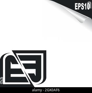 Initial EE logo design with Shape style, Logo business branding. Stock Vector