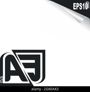 Initial AE logo design with Shape style, Logo business branding. Stock Vector