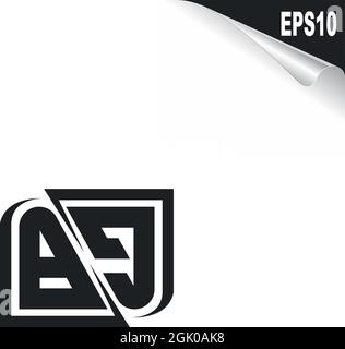 Initial BG logo design with Shape style, Logo business branding. Stock Vector