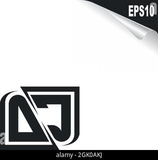 Initial DC logo design with Shape style, Logo business branding. Stock Vector