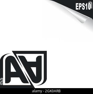 Initial AA logo design with Shape style, Logo business branding. Stock Vector
