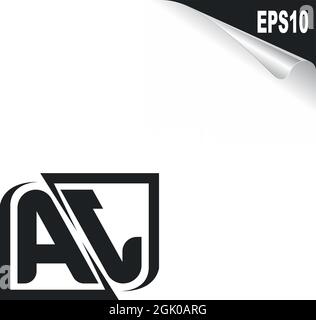 Initial AJ logo design with Shape style, Logo business branding. Stock Vector