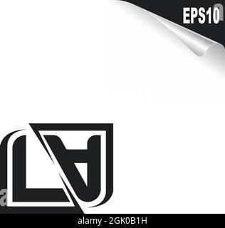 Initial LA logo design with Shape style, Logo business branding. Stock Vector