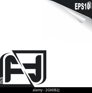 Initial FF logo design with Shape style, Logo business branding. Stock Vector