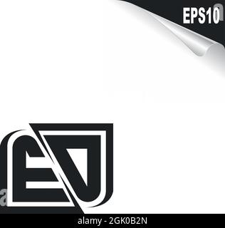 Initial ED logo design with Shape style, Logo business branding. Stock Vector