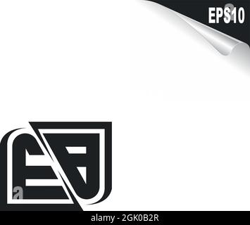 Initial EB logo design with Shape style, Logo business branding. Stock Vector