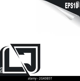 Initial LC logo design with Shape style, Logo business branding. Stock Vector