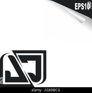 Initial JC logo design with Shape style, Logo business branding. Stock Vector