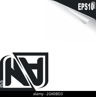 Initial NA logo design with Shape style, Logo business branding. Stock Vector