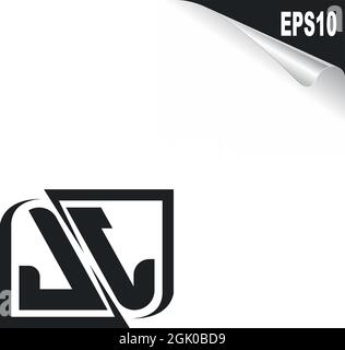 Initial JJ logo design with Shape style, Logo business branding. Stock Vector