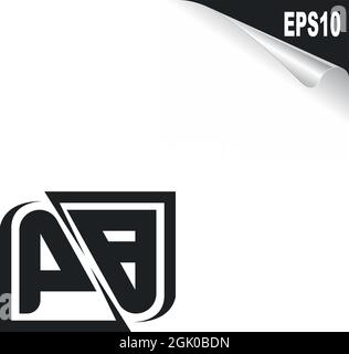 Initial PB logo design with Shape style, Logo business branding. Stock Vector