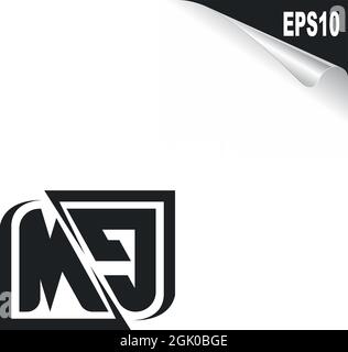 Initial MG logo design with Shape style, Logo business branding. Stock Vector