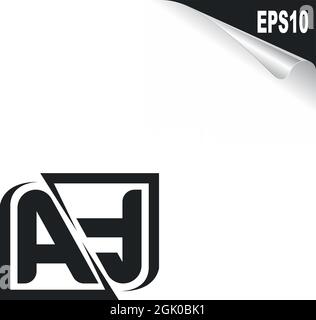 Initial AF logo design with Shape style, Logo business branding. Stock Vector