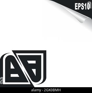Initial BB logo design with Shape style, Logo business branding. Stock Vector