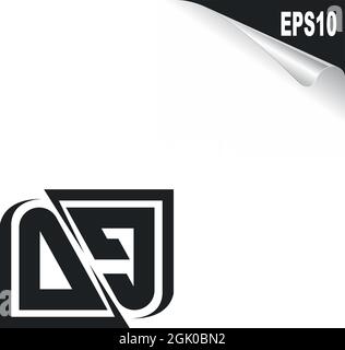 Initial DG logo design with Shape style, Logo business branding. Stock Vector