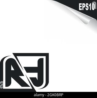 Initial RF logo design with Shape style, Logo business branding. Stock Vector